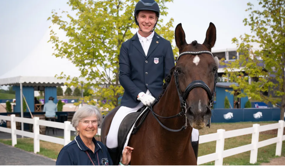 Dressage4Kids youth rider volunteering at equestrian event