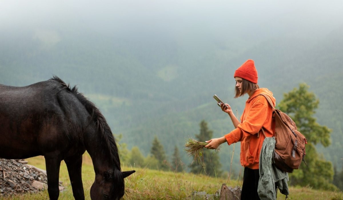 Beginner farrier using hoof nippers to trim a horse’s hoof correctly