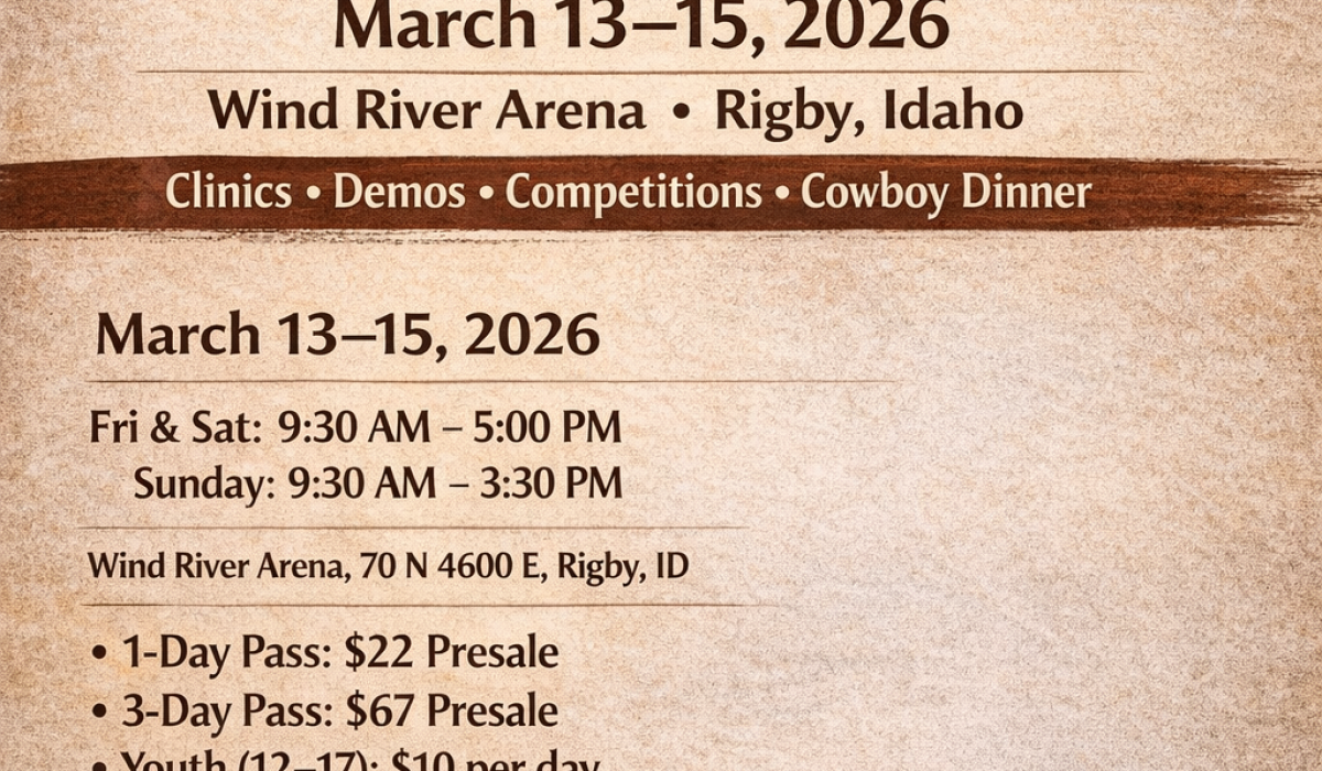 Horse training demonstration during the Teton Horse Experience three-day event in Idaho