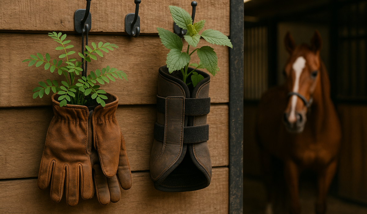 Repurposed saddle pads used as stable wall covers and pet bedding