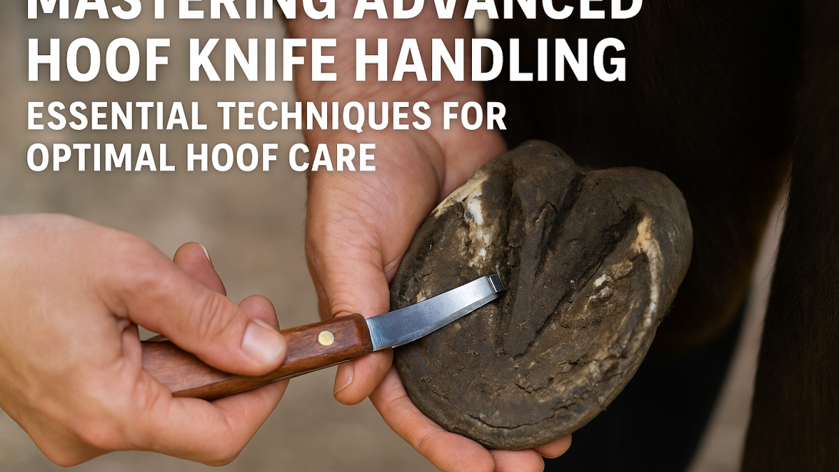 Farrier demonstrating precise hoof knife handling during trimming