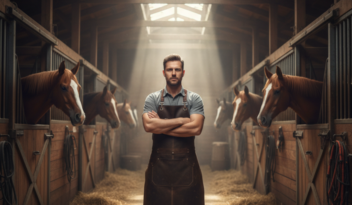Farrier using hoof nippers incorrectly during trimming