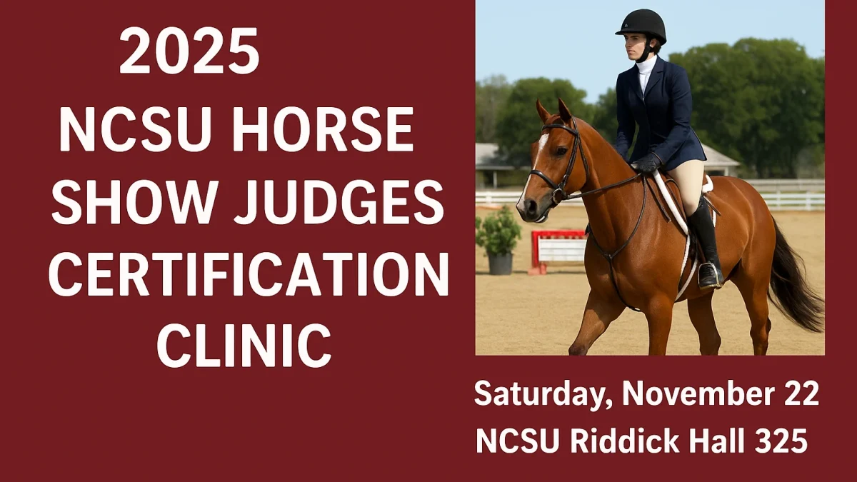 2025 NCSU Horse Show Judges Certification Clinic