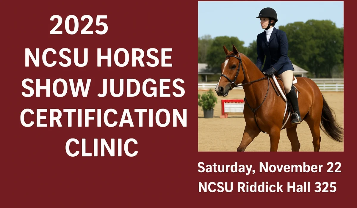 2025 NCSU Horse Show Judges Certification Clinic