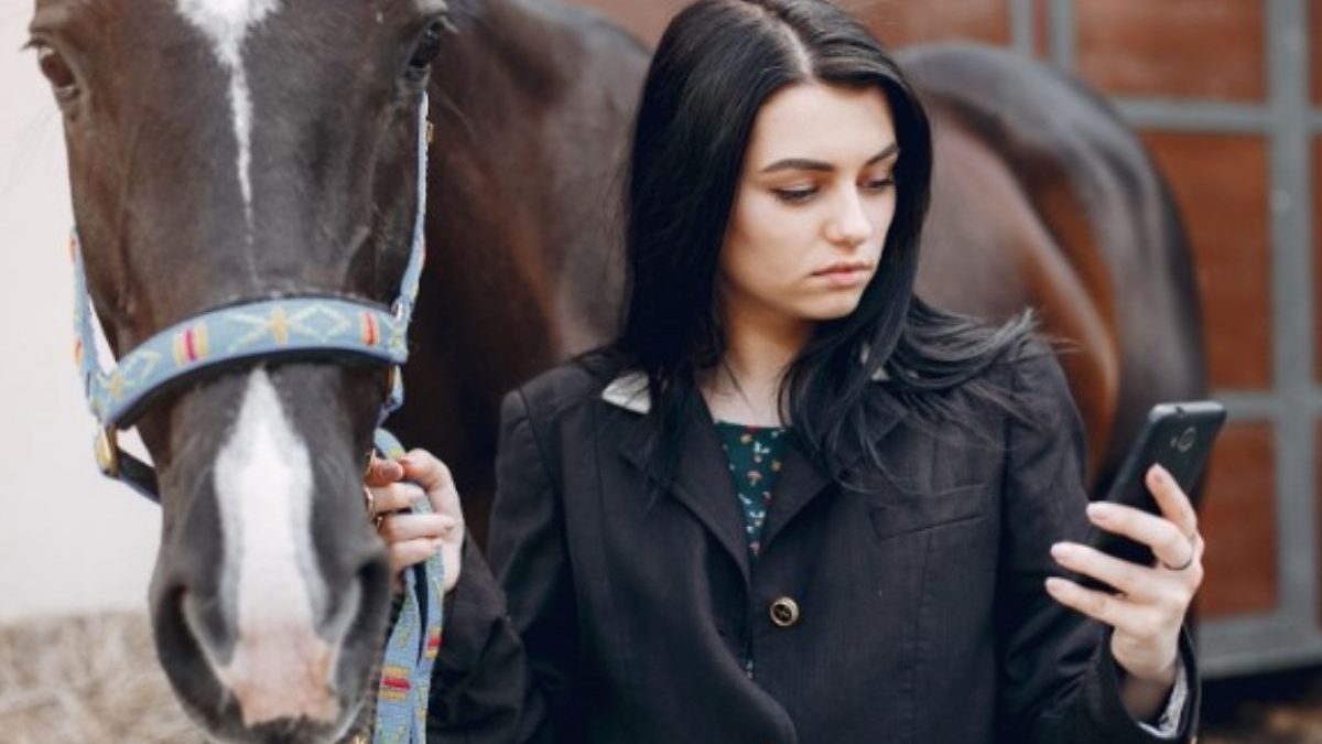 Exhibition showcasing smart stable management systems and advanced equine health technologies at an equine expo event