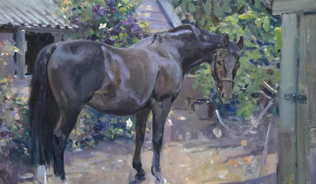 equestrian art exhibition horse painting display