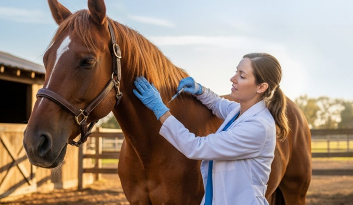 Farrier using bot and loop knives for eco-friendly hoof grooming