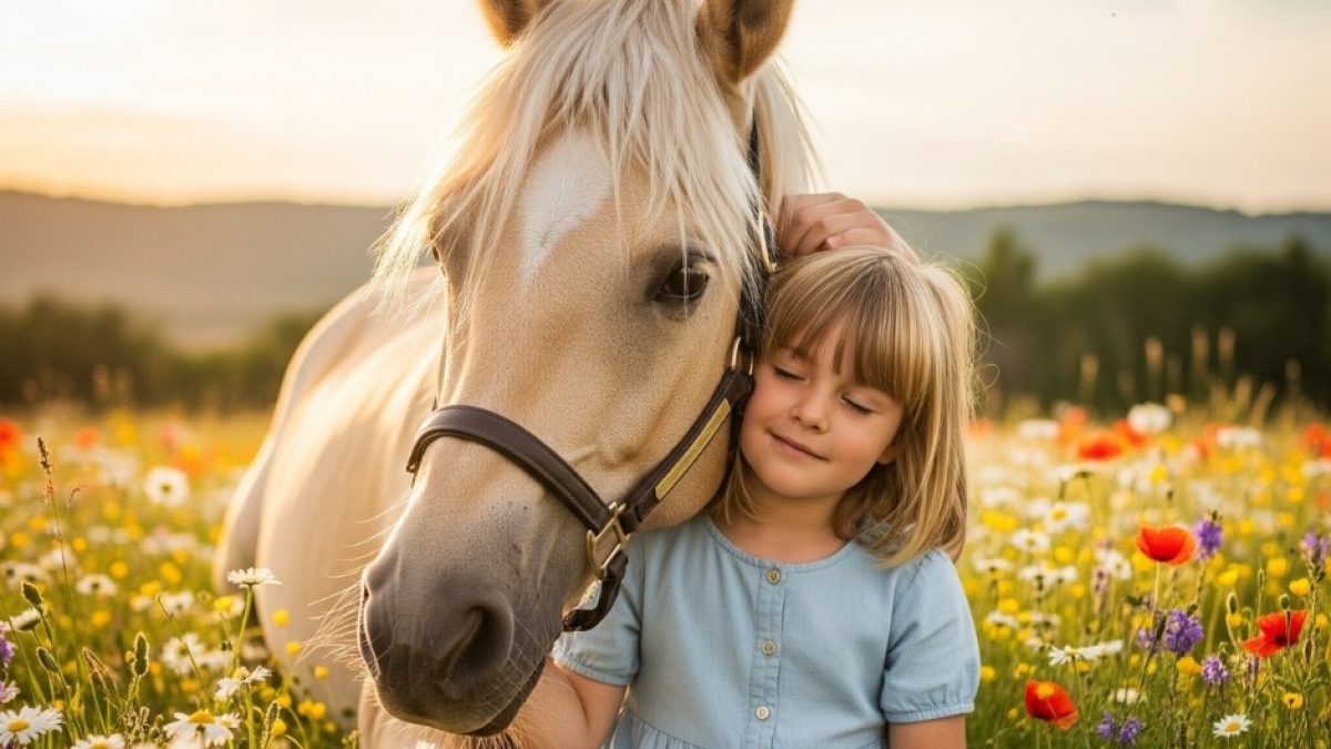 Horse wearing reusable tendon boots and a sustainable saddle pad at a show